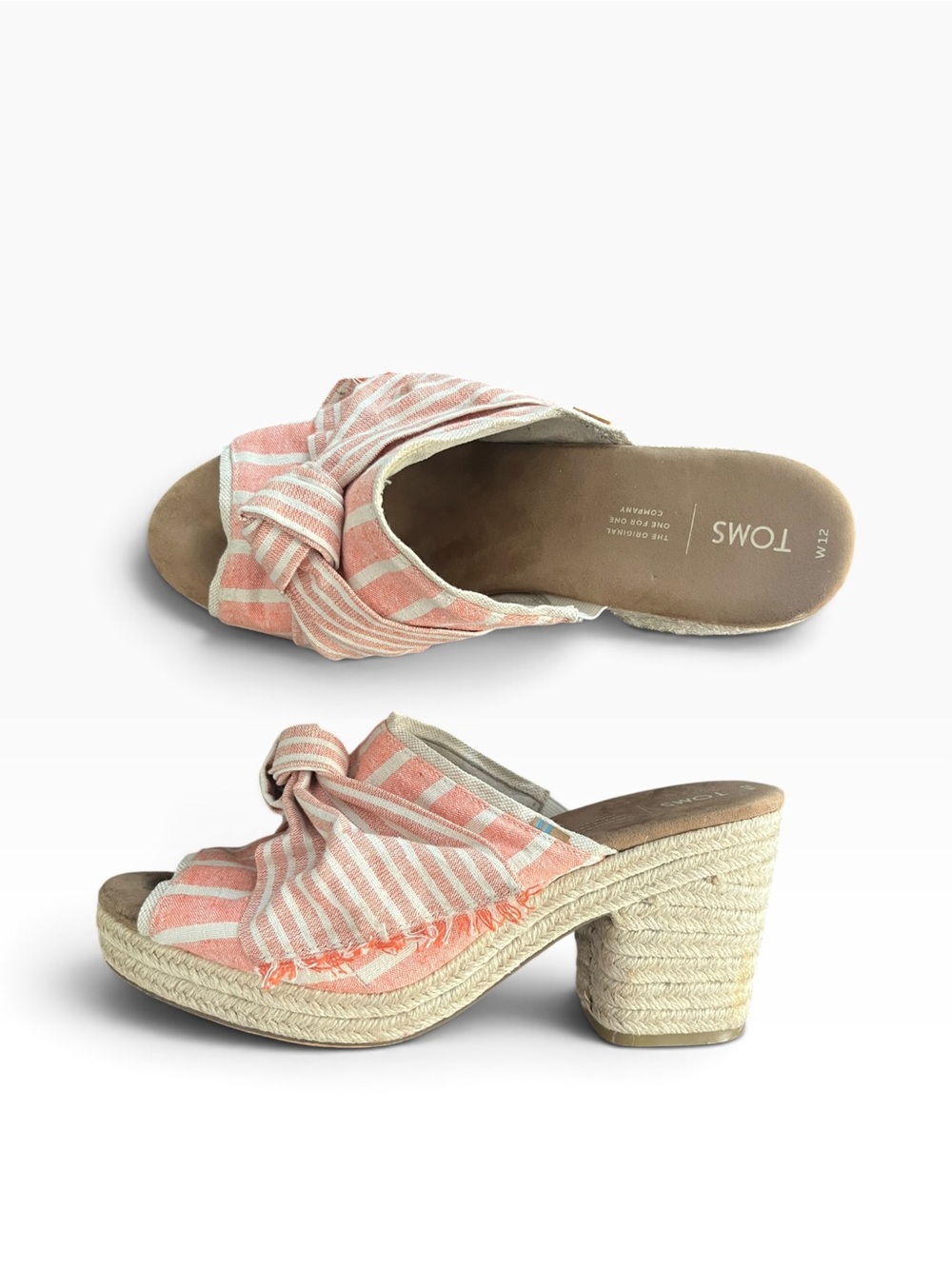Women’s TOMS Junie Striped Espadrille Wedge Sandals